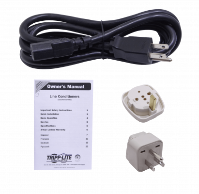 LR1000 TRIPPLITE 1000W Estabilizador de Voltaje 4-Tomas C13 174-280VAC Tensión