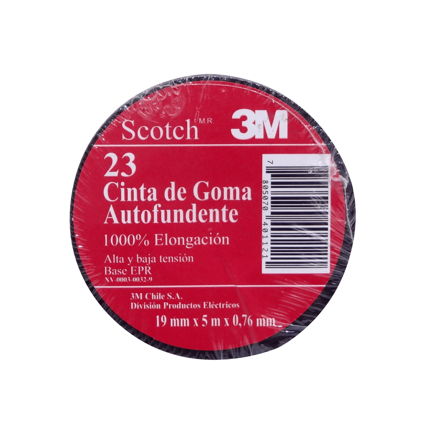 SCOTCH23 3M 19mm 5mt 30mils 0,76mm Cinta Goma Autofundente Vulcanizante Super23