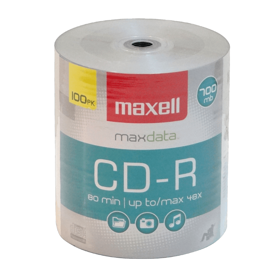 CD-R100 MAXELL Paquete de 100 unidades de CD-R 700mb 1x-48x 80min