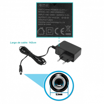 EM-0101-TG EUROLAN 1-SFP 1-1000-RJ45 Convertidor de Medios Gigabit 5-18VDC incluye-12VDC