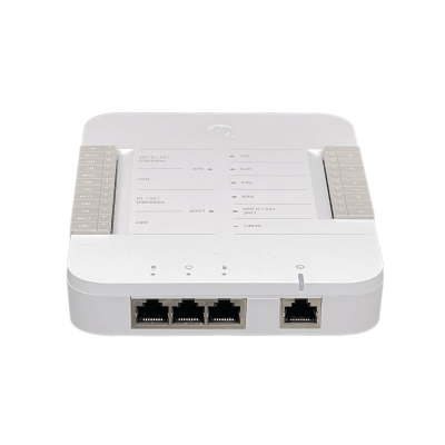 UA-HUB-DOOR UBIQUITI Controlador de Acceso 1 Puerta 2 Lectores 2 Cámaras Entradas para Sensores y Botones Montaje Riel DIN Alimentación PoE