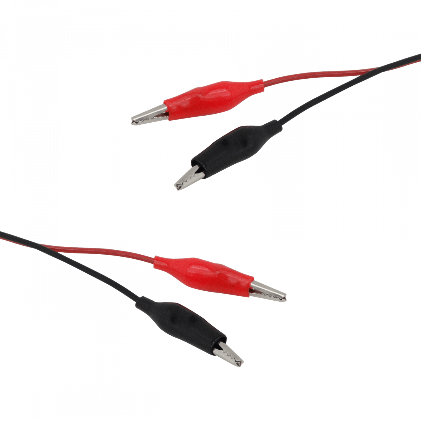 PINZAS-2 Juego de 2 unidades de Cable con Pinzas Rojo y Negro de 96cm de longitud