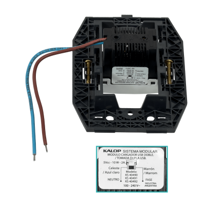 KEP-5 KALOP Módulo 2xUSB-AH 5V 2A 10W 100-240VAC necesita-Bastidor KS40490