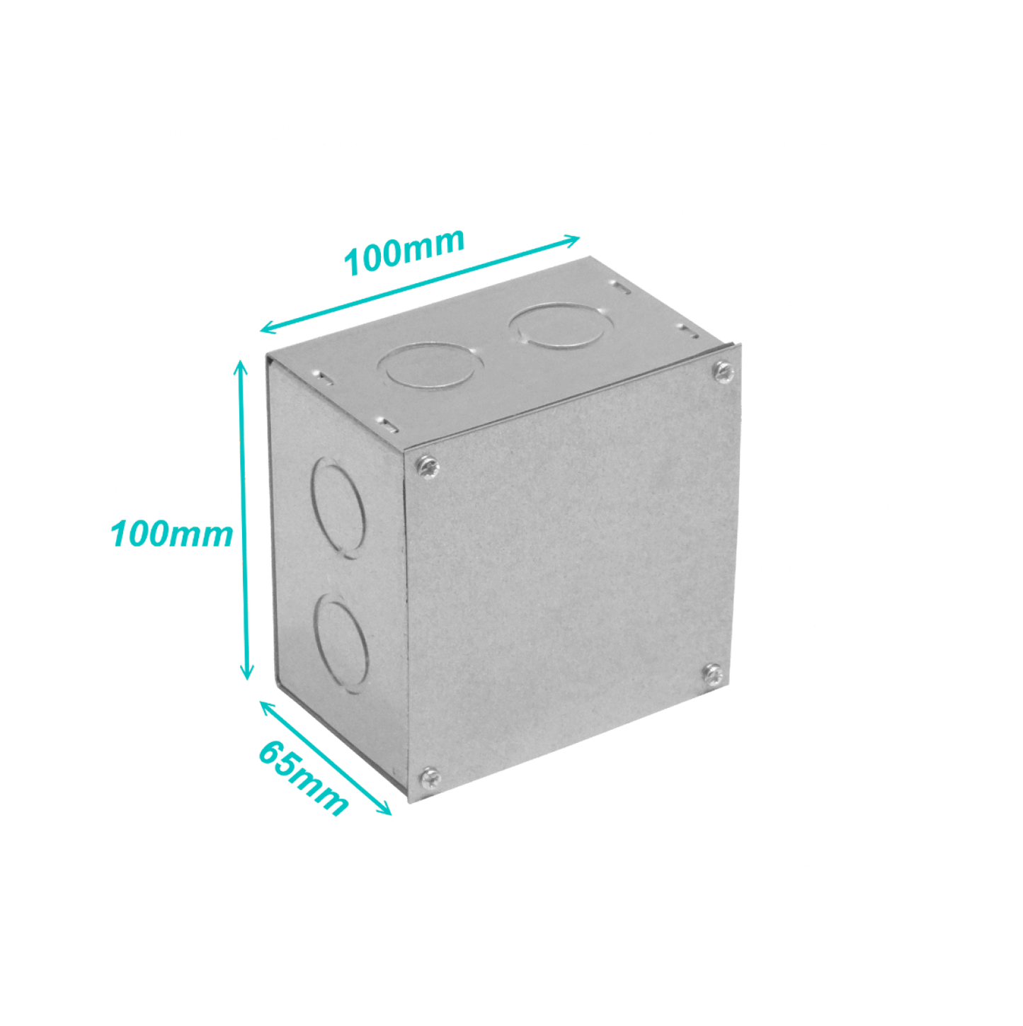 FPCWM-3 A11 Caja 100x100x65mm c/Tapa-102x102mm Zincada Metalica