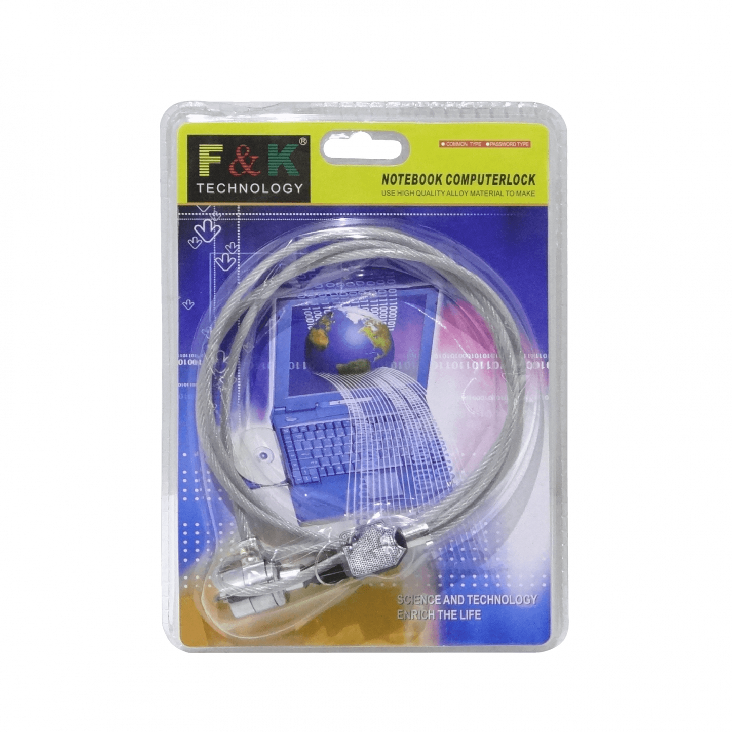 RZL525-12 Candado Notebook 2-Llaves-Seguridad 110cm 1,1mt