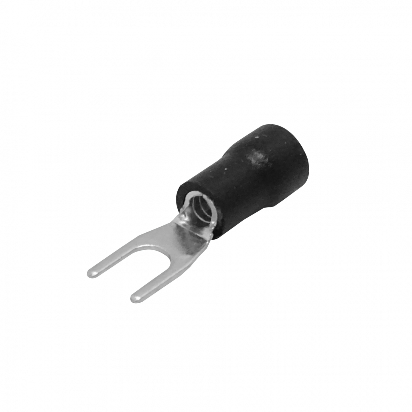 HORQ-3725 Horquilla preaislada PVC color negro, medida 3,7mm, para conductor 1,5-2,5mm², paquete de 100 unidades, modelo SVS2-3.5