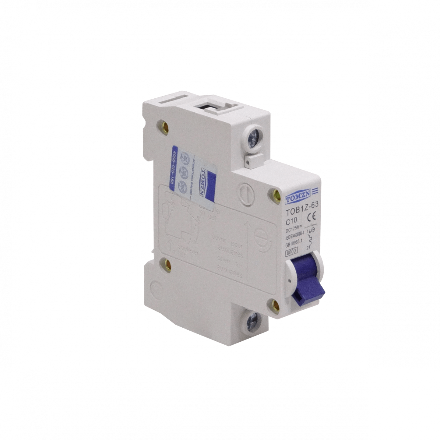 AUTO-DC-10A TOMZN 10A 125VDC Corriente Directa Disyuntor Termomagnético Automático C10