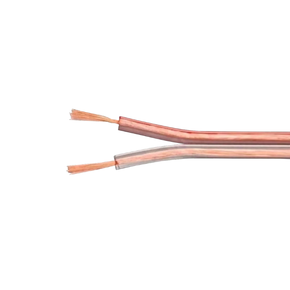 2X18T Cable Paralelo Transparente Multifilar 2x18AWG Cobre 2x0,75mm2 100 metros 42 hilos de 0,15mm