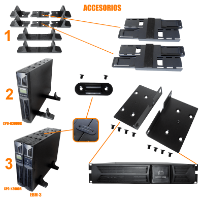 EBM-3 CITO 12-BAT 72VDC 2x6x12V/7,2AH Rack/Torre Gabinete Vacío sin Acumuladores