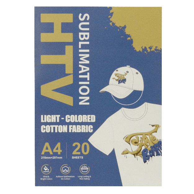 TRH-HTV Papel Vinílico para Sublimación 20-Pliegos A4 210x297mm para Estampado en Tela de Algodón