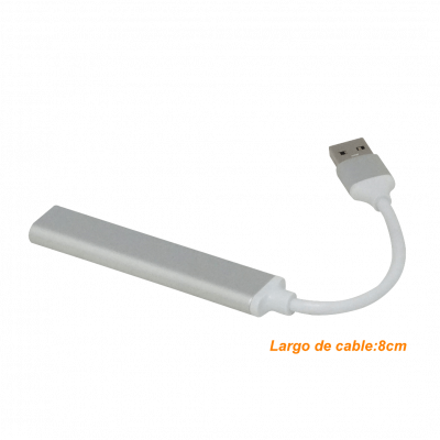 HUB-34 Concentrador USB 3.0 de 1 puerto A macho a 4 puertos A hembra, 4 salidas, sin soporte para alimentación externa