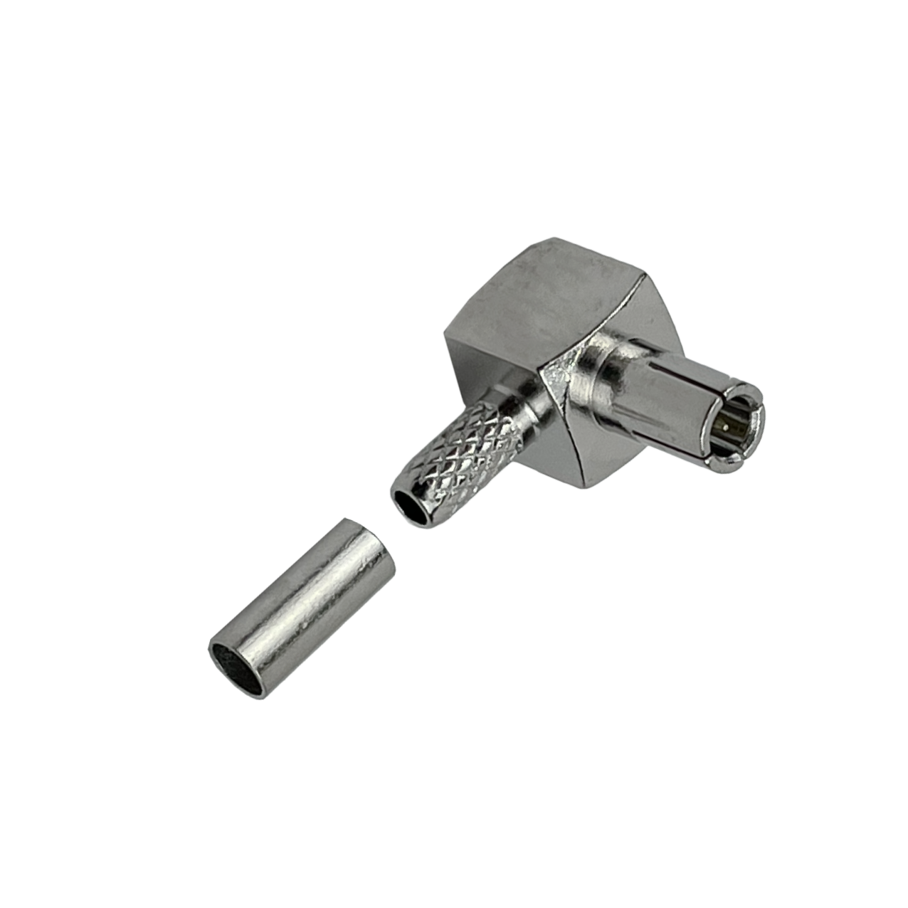 8M1J Conector TS9 Macho en Ángulo Recto para Cable RG316 Crimpeable CA100 RG174