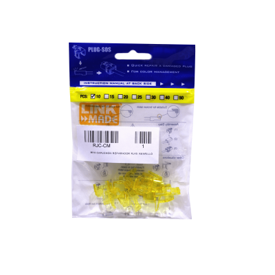 RJC-CM LINKMADE Capuchón Reparador Mini RJ45 Amarillo Bolsa de 10 Unidades