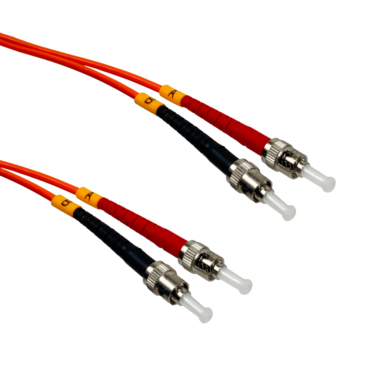 JFMTT1 Cable de fibra óptica dúplex multimodo OM1 ST-ST de 1 metro, núcleo/revestimiento 62.5/125 µm, cubierta LSZH