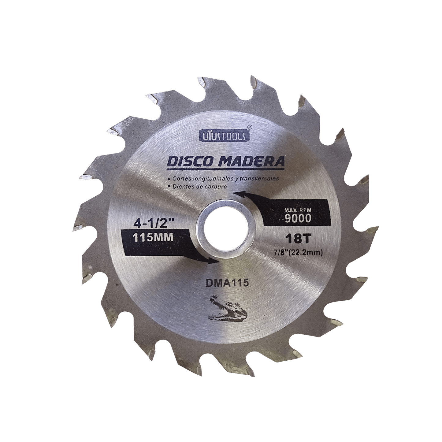 MAD4-18T UYUSTOOLS 115mm 18T 22,2mm Hoja Corte Herramienta Madera Carburo DMA115