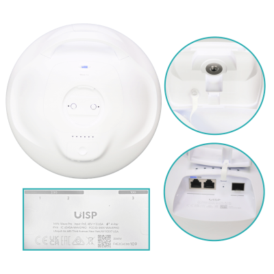 WAVE-PRO. UBIQUITI 15km 46/22dBi 60/5GHz 2-2500 1-SFP+10G inc-48V 2,7Gbps-duplex