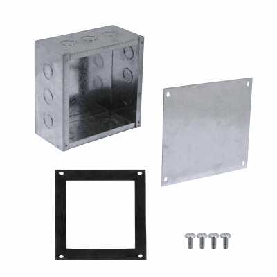 FPCWM-5 B22 Gabinete 200x200x100mm con Cubierta-205x205mm Galvanizada Metálica