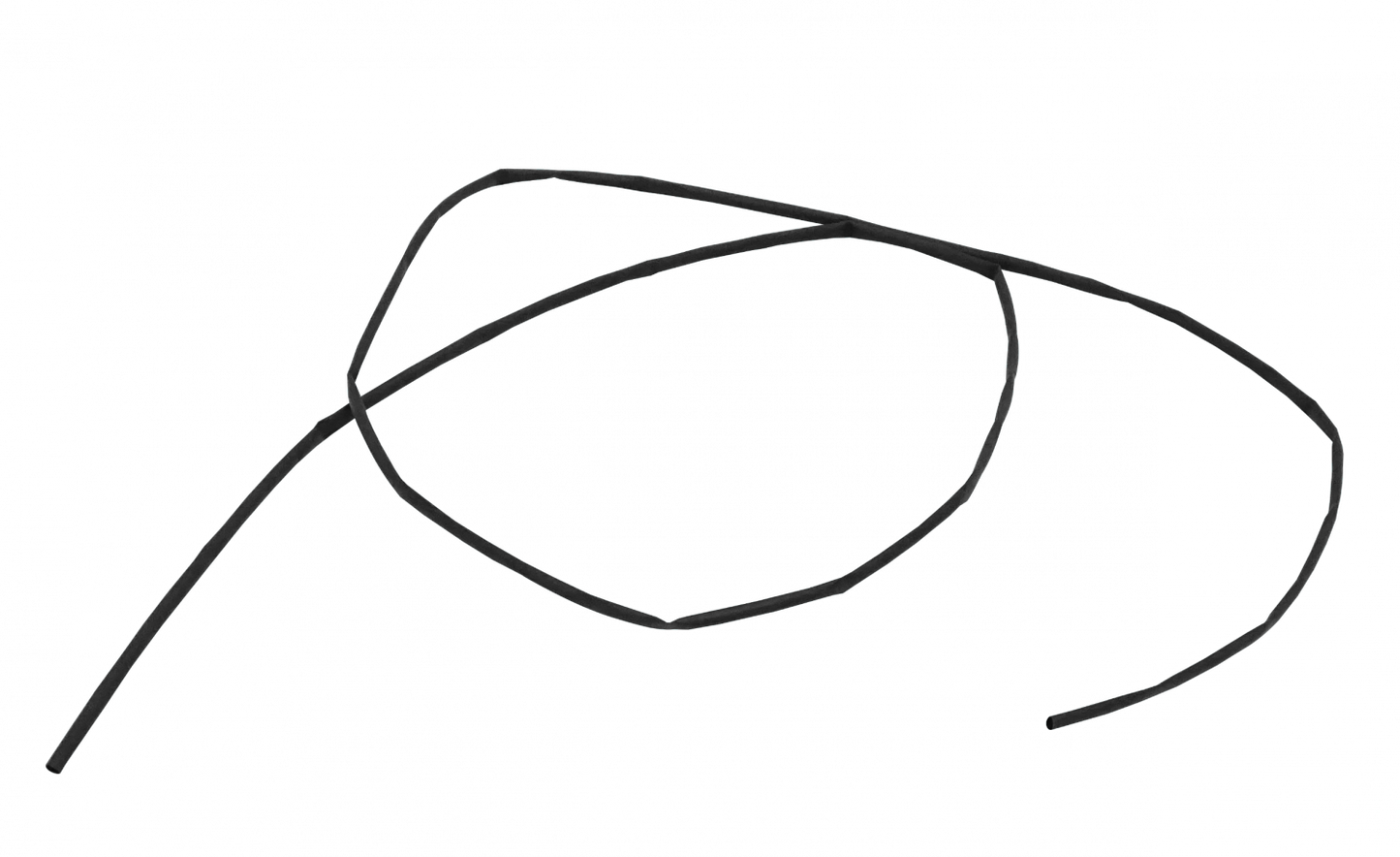 TN02 Negro 2mm 1mt 2a1 Termo Contractil Termoretractil PE 2,0mm 2.0mm