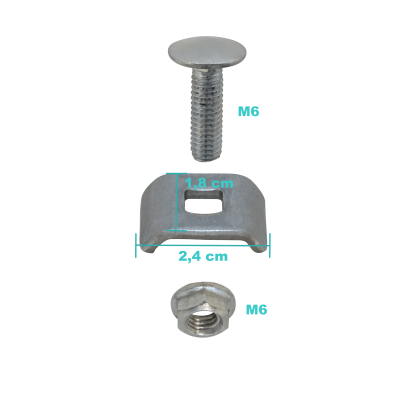 ESCAM-Z LINKCHIP Sujetador Tornillo Tuerca para Escalerilla Canasto Malla Alambre
