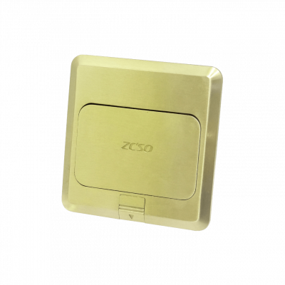 RST-M3P RJ45 3-RCA VGA-r Caja a Piso Abatible Metal 103x99x55mm Tapa-118x120mm
