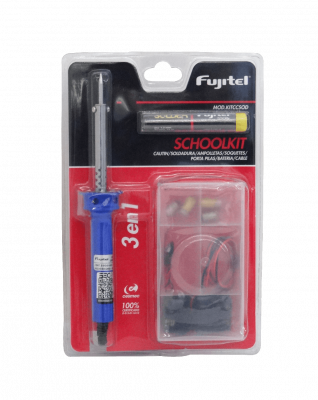 KITCCSOD FUJITEL Set de soldador tipo lápiz 25W con estaño portapilas y complementos