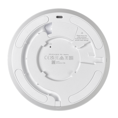 UVC-AI-360-W UBIQUITI Color blanco Cobertura total 360 grados PTZ Resolución 5 megapíxeles 1920x1920 Visión nocturna infrarroja Distancia 1 a 1000 metros Alimentación PoE activa Protección IPX4 Resistencia a impactos IK08