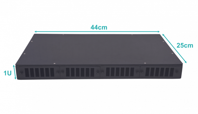 CFR96-LC1U LINKMADE Panel Fijo de Fibra Óptica de 1U para 96 Conectores LC y 48 SC, Requiere Acopladores Dobles y 4 Placas Ciegas