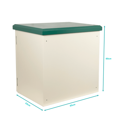 RK10-4LE LINKMADE Armario 10U 614x450mm para Instalación Exterior en Muro o Poste IP65 con Bandejas, Ventilación y PDU