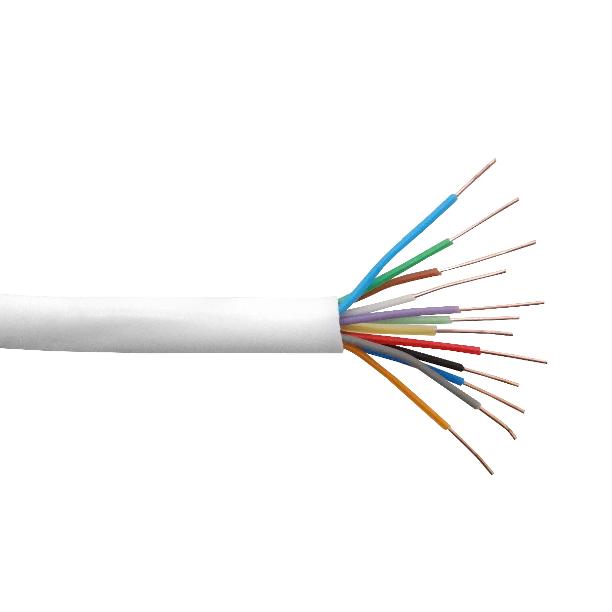 J100-12. Cable telefonico 100 metros 12 conductores calibre 24AWG configuracion 6 pares trenzados diametro redondo material cobre aleado CCA seccion 12x0,5mm