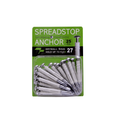 DRY9 DRYWALL Plancha Yeso-Cartón-9mm Taco-Tornillo-M6.3x54mm-Autotaladrante 25-unidades