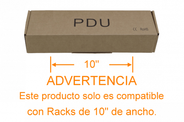 RG106-C13 PDU 10A Enchufes 6-Hembra-C13 1-Macho-C14 Rack-10-pulgadas sin-cable