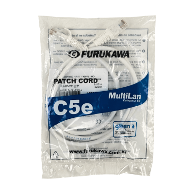 CPW-1F FURUKAWA 1m Cat5e Blanco U/UTP CM Latiguillo RJ45 Multilan 35103501