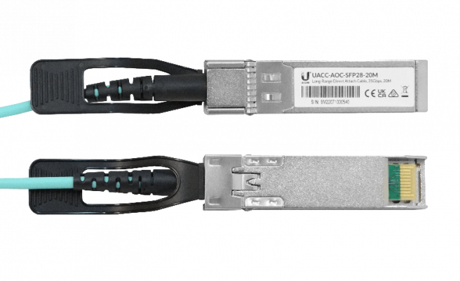 UA2-20 UBIQUITI 20m SFP28-25Gbps Cable 3mm Fibra-Multimodo Directo UACC-AOC-SFP28-20M