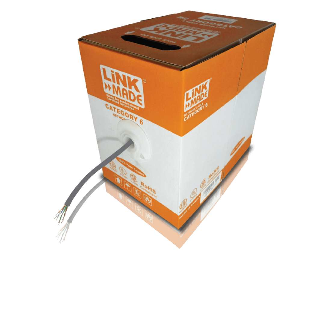 CB6L-MFG3 LINKMADE Cable de cobre multifilar categoría 6 F/UTP, color gris, bobina de 300 metros