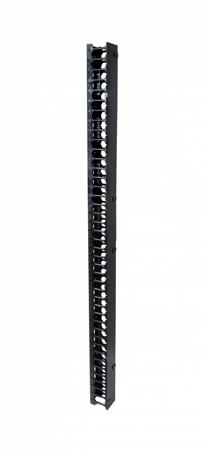 RAD-P42V 42U-187cm Organizador Vertical 2-tapas-Metálicas Laterales-Plásticas Ancho-10cm Fondo-11cm