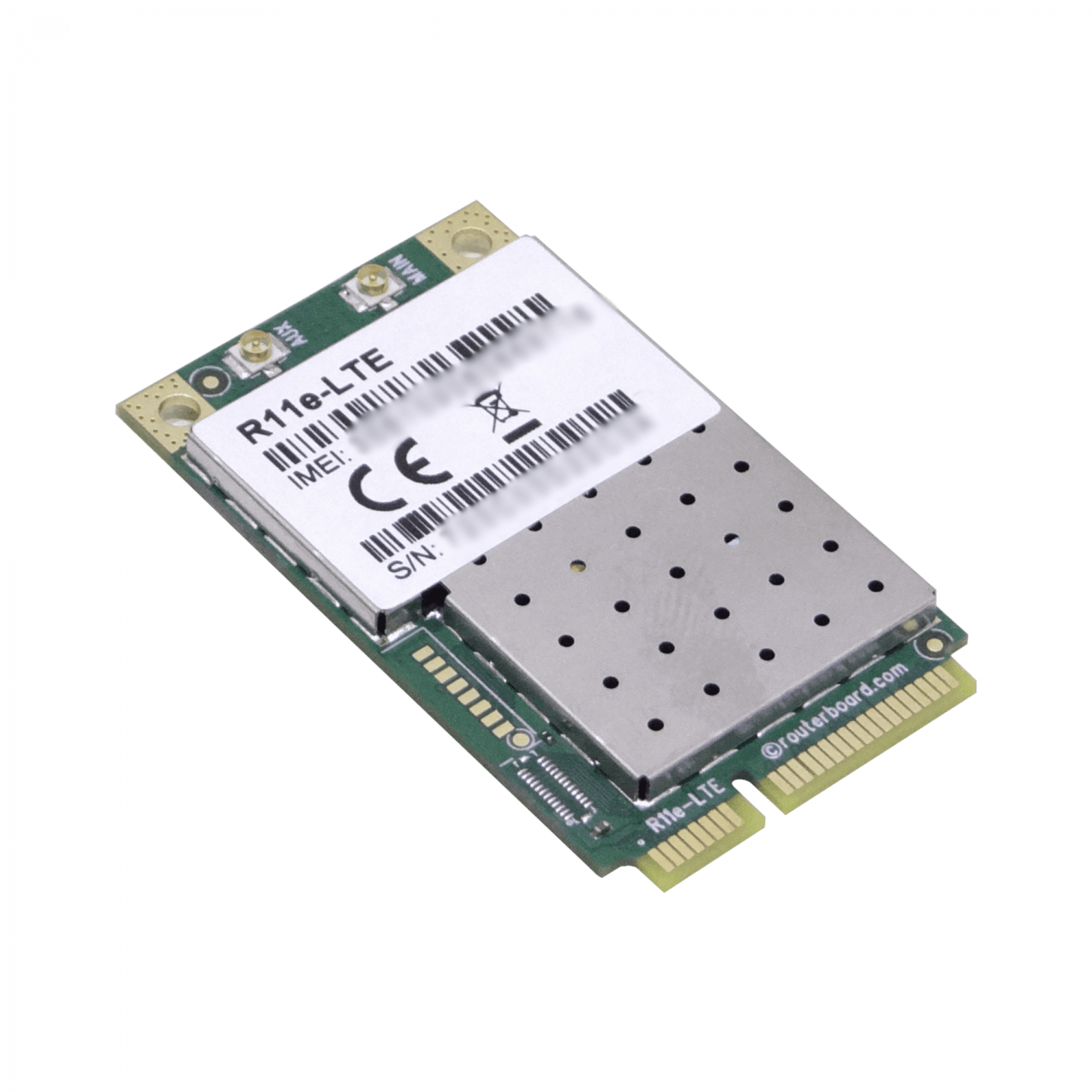 R11E-LTE MIKROTIK 2 conectores U.FL LTE Bandas 1/2/3/7/8/20/38/40 3G Release 7 2G Clase 12 MiniPCIe