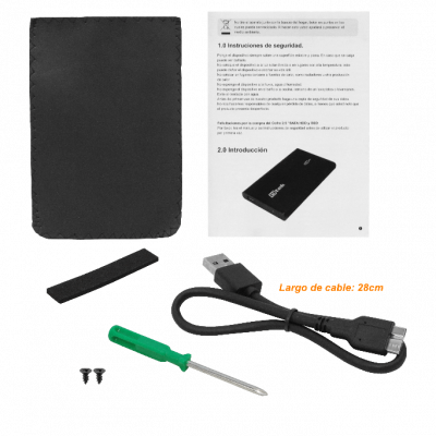 USB3-SATA UTEK CAJA EXTERNA 2.5" SATA A USB 3.0 PARA DISCO DURO INCLUYE CABLE AM HDD030BL