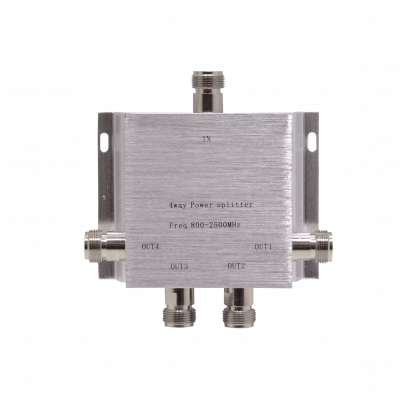 SCW04N Divisor de señal RF de 5 salidas tipo N hembra, rango de frecuencia 380-2500 MHz (0,38-2,5 GHz) compatible con 2,4 GHz