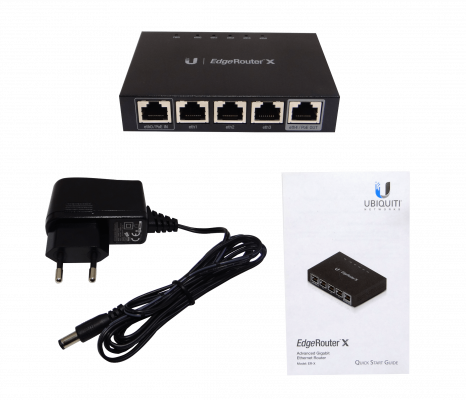 ER-X UBIQUITI 5 Puertos-1000 POE-IN/9-26V POE-OUT incluye-Fuente-12V L2 EDGE-ROUTERX