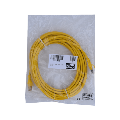 C6AM-70 LINKMADE 7mt Cat6a U/FTP Amarillo LSZH Cable Patch Inyectado Multifil
