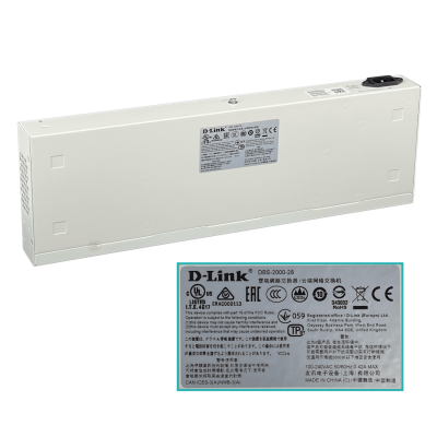 DBS-2000-28. Conmutador D-LINK 24 puertos Gigabit 4 puertos Gigabit 4-SFP Consola Administración Capa 2 Montaje en bastidor RS232-RJ45