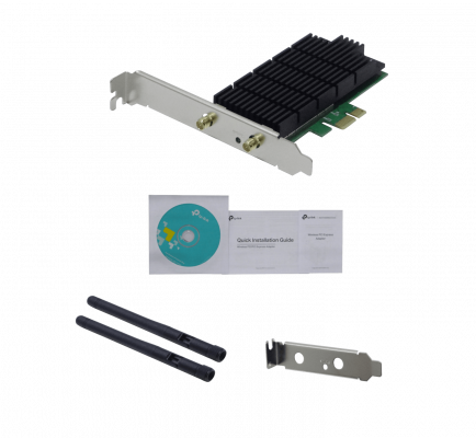 T4E TP-LINK AC1200 1200mbps 2,4Ghz 5GHz PCIe-x1 2-RPSMA High/Low-Profile