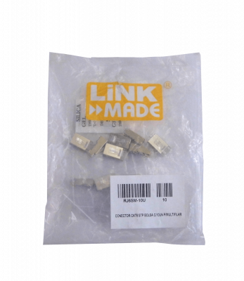 RJ6SM-10U LINKMADE 10 piezas para cable multifilar Cat6 FTP STP Conector RJ45 con blindaje metálico