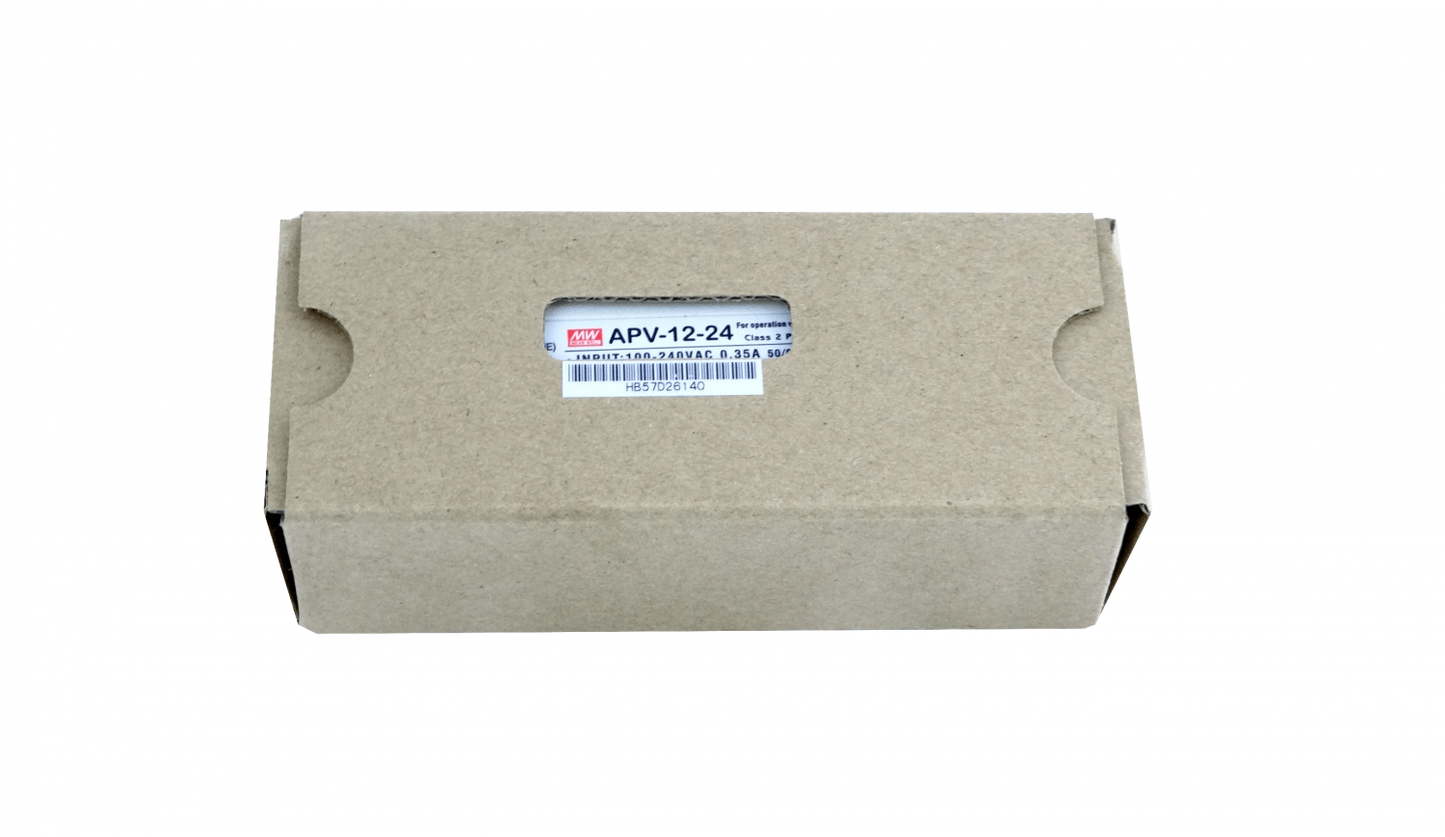 APV-12-24 MEANWELL Fuente de Alimentación 24V 12W 0,5A 100-240VAC Carcasa Plástica IP30 Hermética