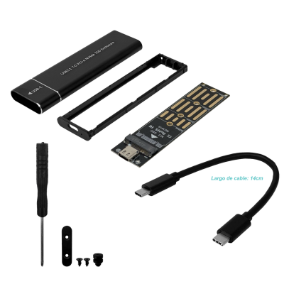 USBC-M2 M.2 NVMe Cofre 3.1 USB-CM/M Type-C para SSD 10gbps inc-Cable