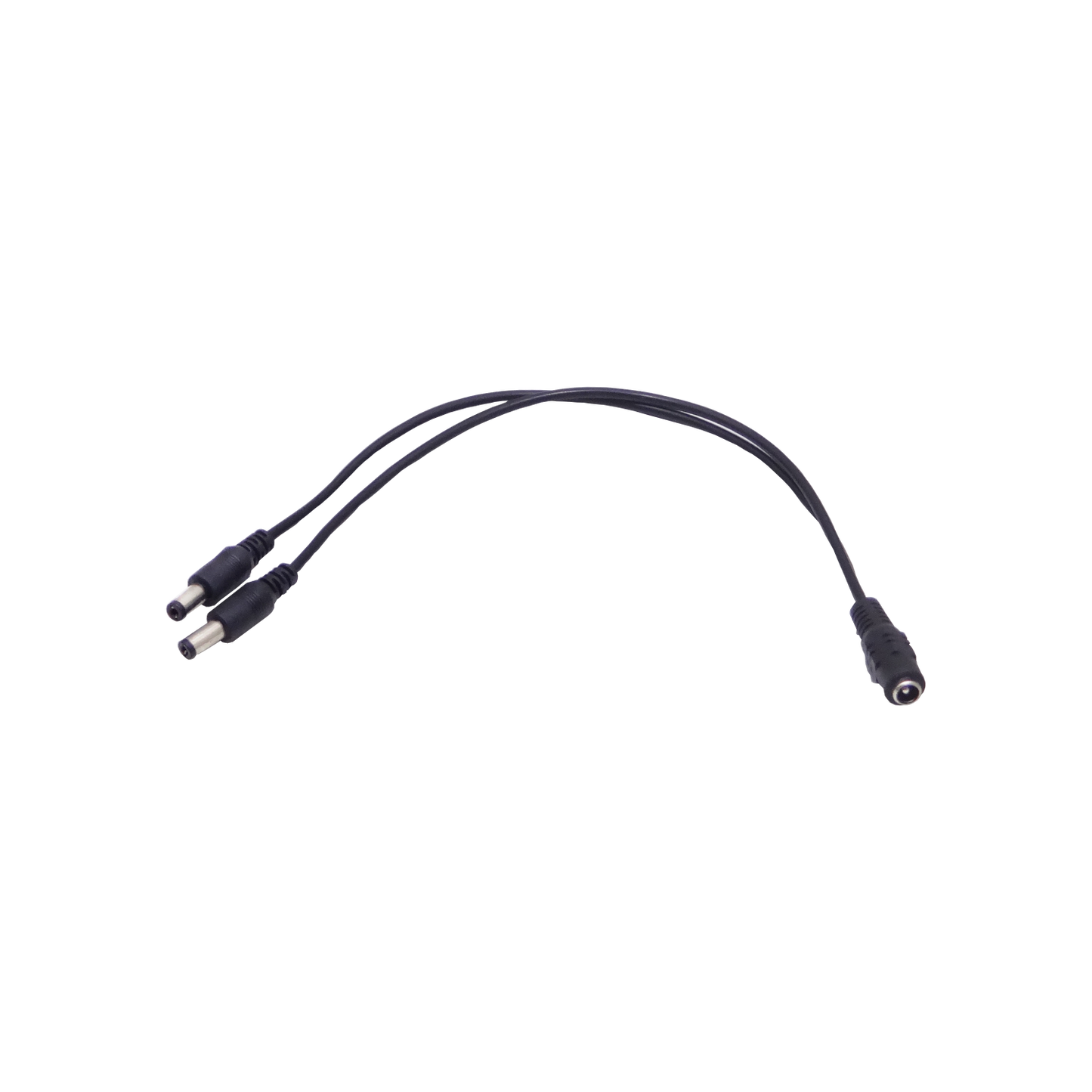 DCJ2P 1-DC-H a 2-DC-M Cable Separador 5,5x2,1mm Longitud11mm 22cm+22cm Negro