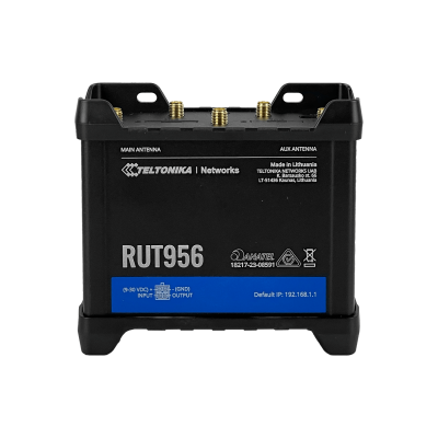 RUT956 TELTONIKA Enrutador 4G/LTE Doble SIM GPS con Puertos RS232/485 3 Antenas SMA 2 RP-SMA 3 LAN 1 WAN