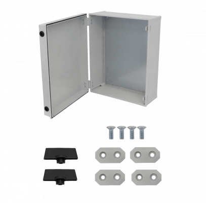 KG-4050 400x500x200mm Tablero Estanco Gris Plastico IP66 RoHS c/Placa