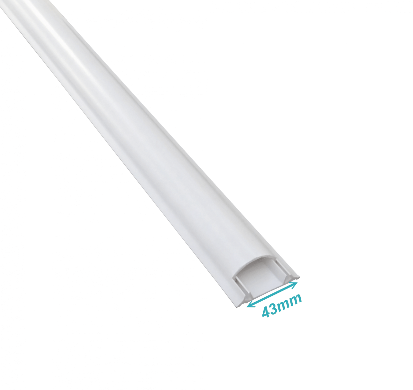 CC-P4814 LINKCHIP 48x14mm 2mt 1,4mm-Tapa 1,1mm-Base PVC Canaleta de Piso Blanca