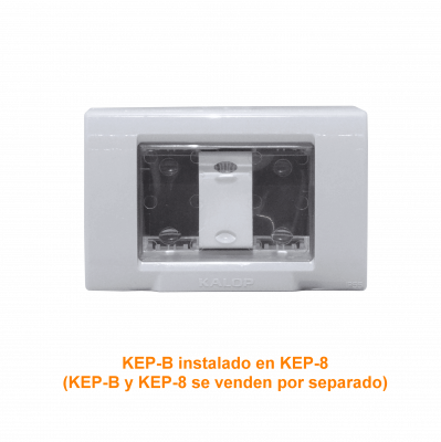 KEP-B Interruptor bipolar blanco KALOP de 4 pines, tamaño 9/12, 10A 250V, requiere base KEP-A, modelo KL40175